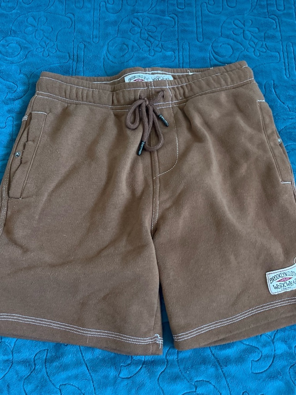 Brooklyn Cloth Brown Drawstring Work Shorts